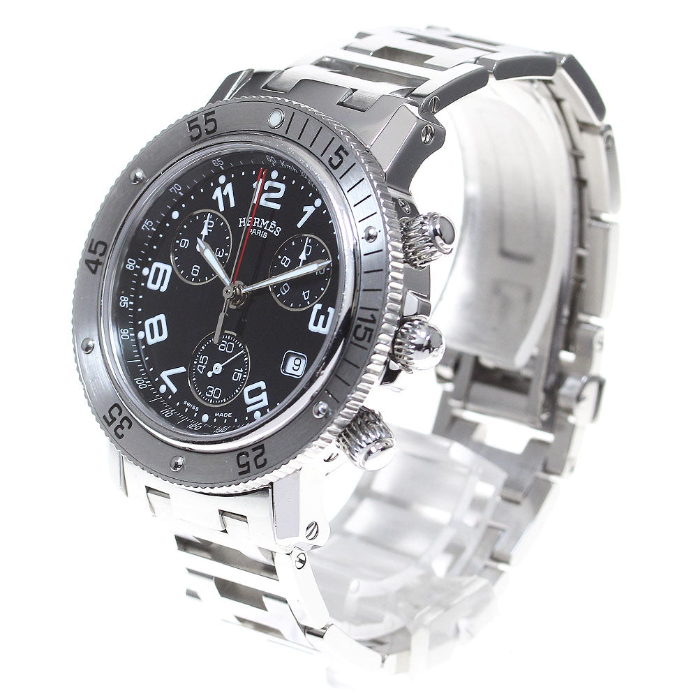 HERMES Clipper diver CL2.910 Chronograph black Dial Quartz Men's Watch_825006