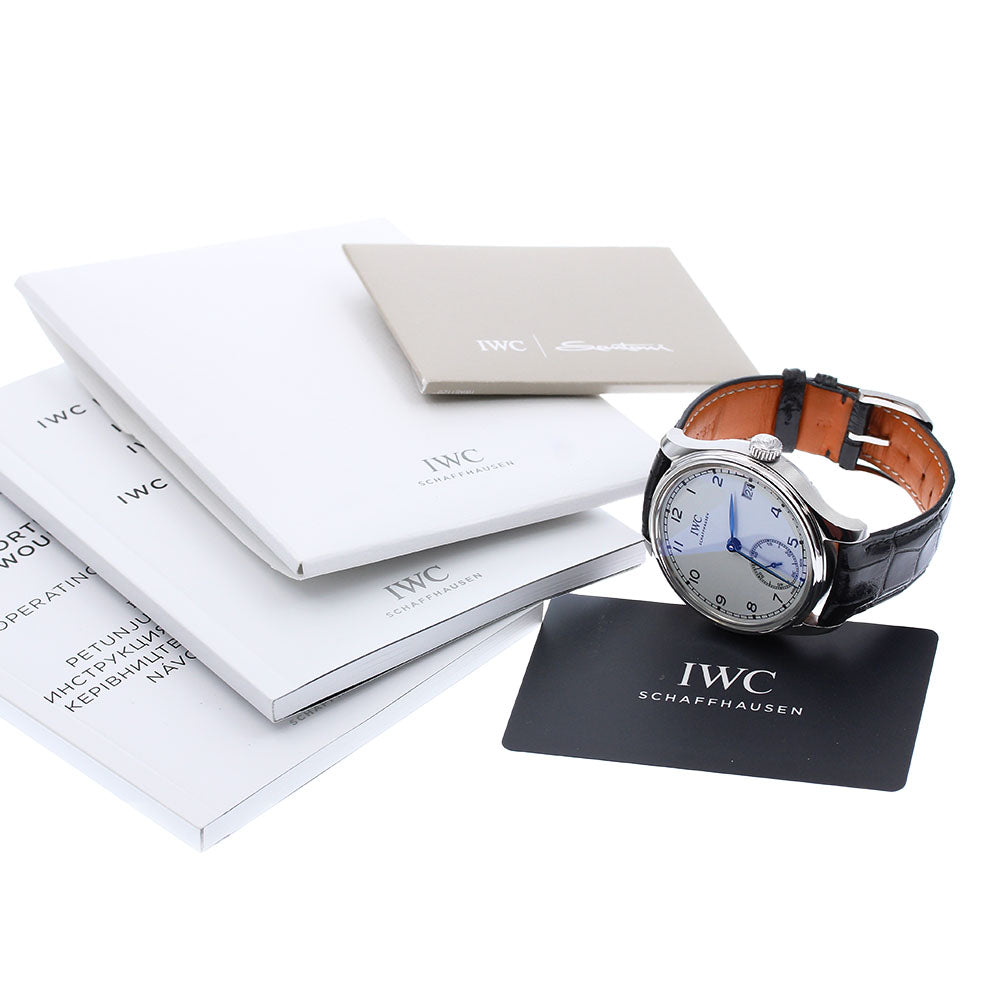 IWC SCHAFFHAUSEN Portugieser Handwind Eight Days IW510212 150 Years white Dial Hand Winding Men's Watch_825019