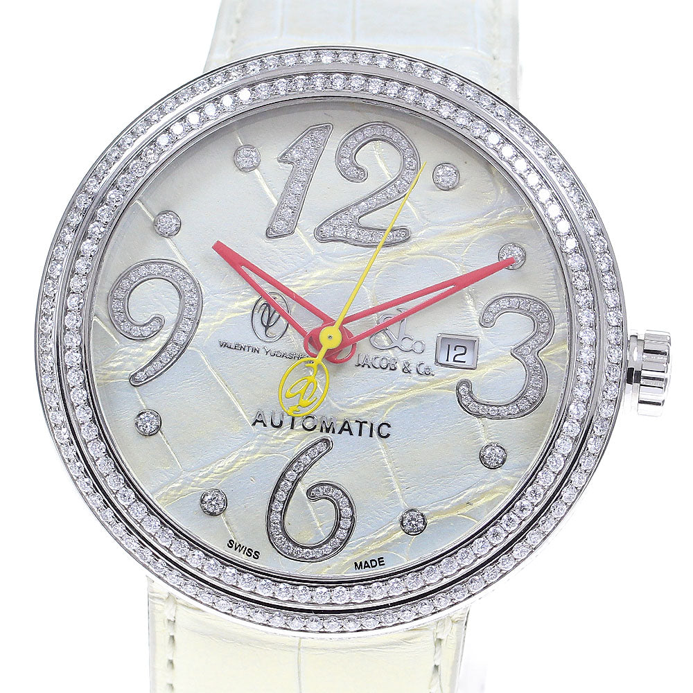 JACOB&CO Valentin Yudashkin collaboration WH285G Diamond Bezel Silver Dial Automatic Men's Watch_825031