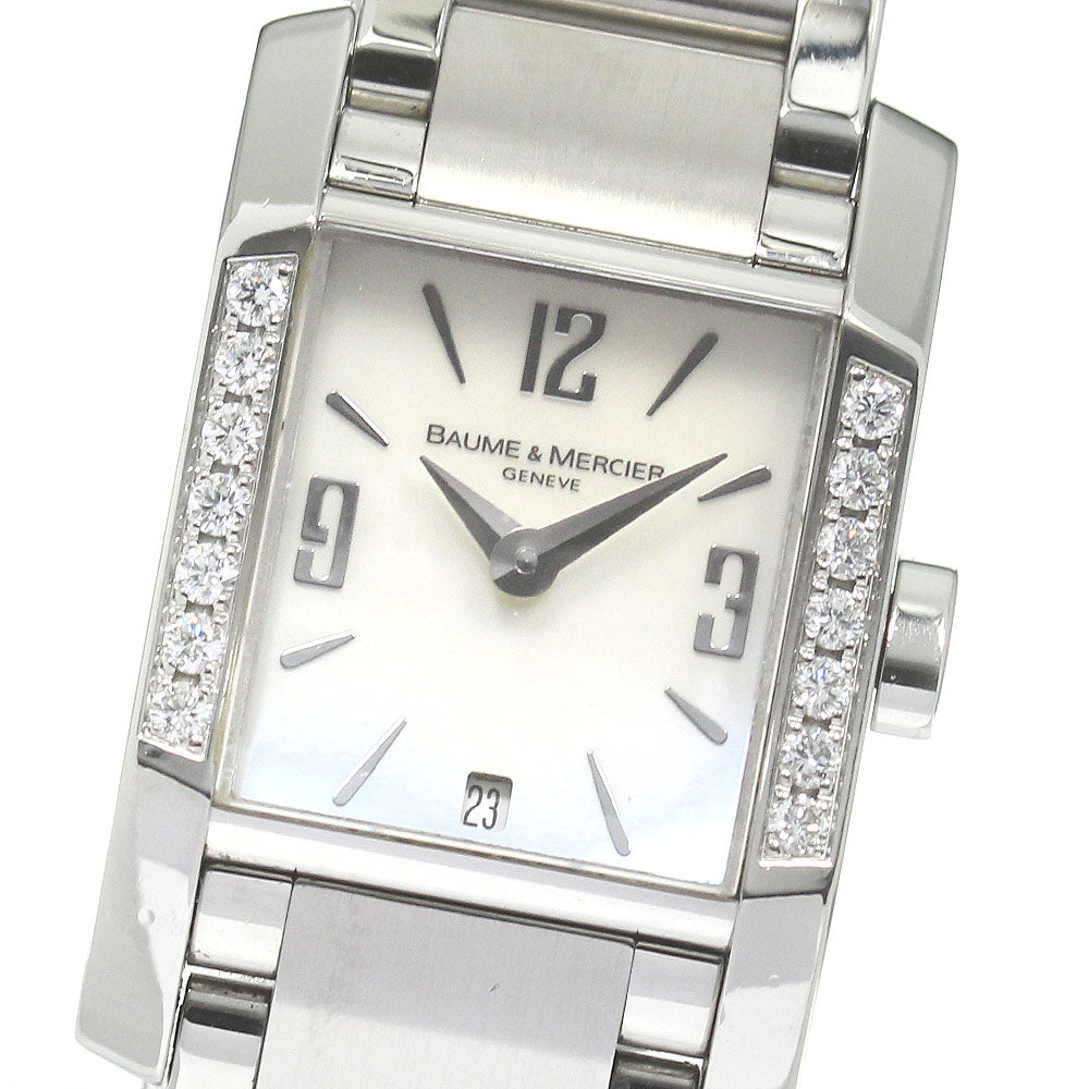 Baume & Mercier Diamant 65516 diamond bezel White shell Dial QZ Ladies_825059