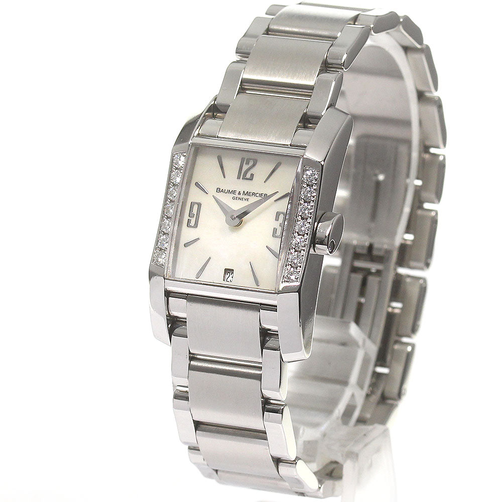 Baume & Mercier Diamant 65516 diamond bezel White shell Dial QZ Ladies_825059