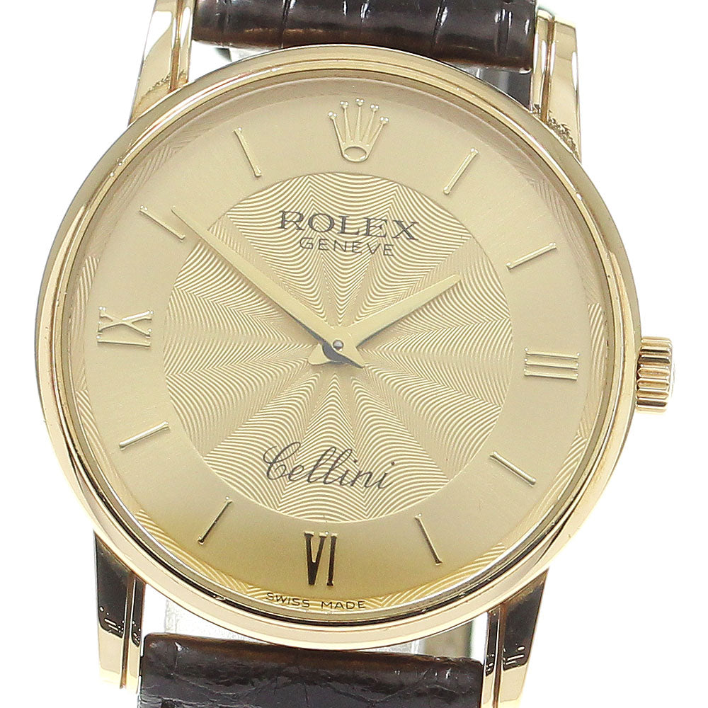 ROLEX Cellini 5116 18K Yellow Gold gold Dial Hand Winding Men's Watch_825074