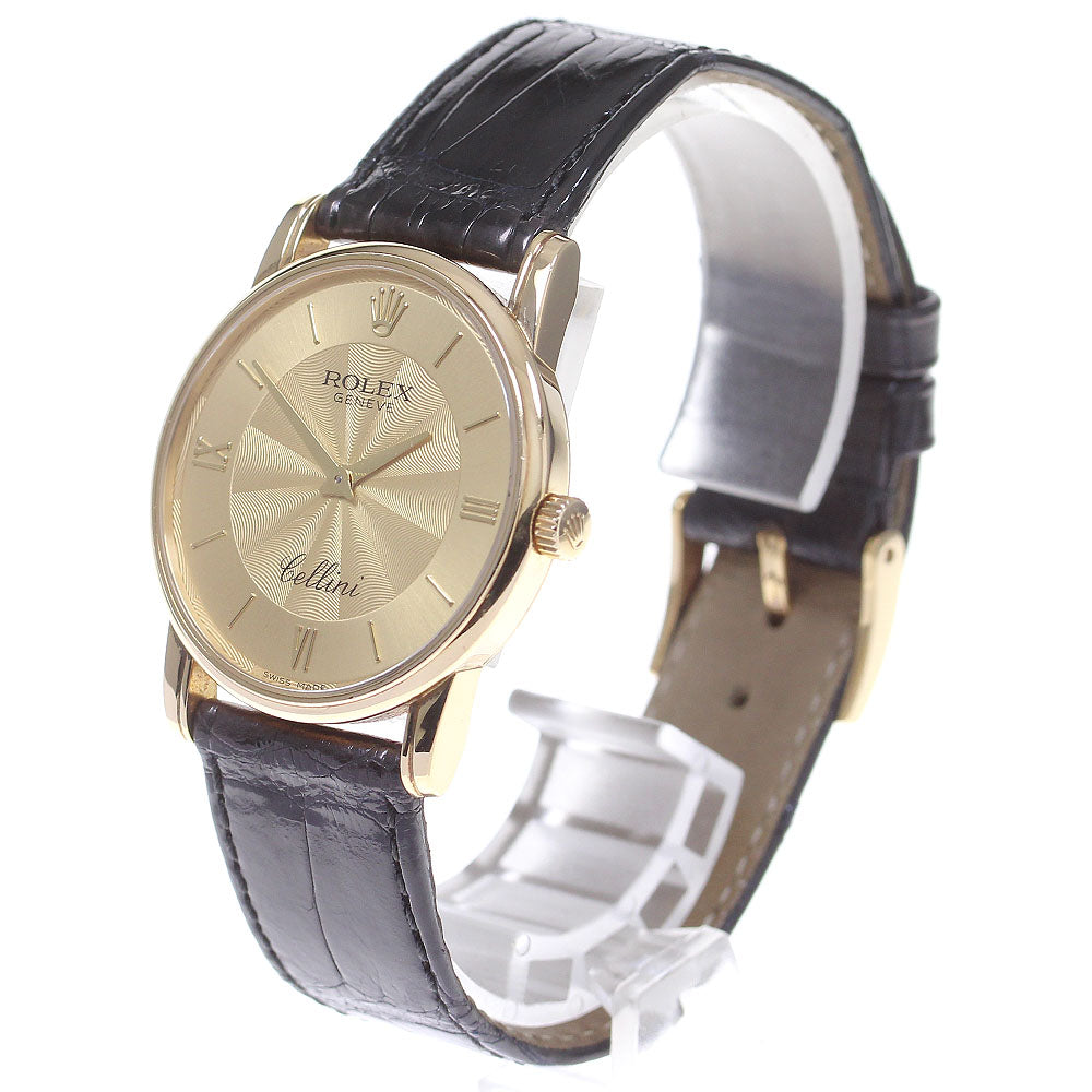 ROLEX Cellini 5116 18K Yellow Gold gold Dial Hand Winding Men's Watch_825074