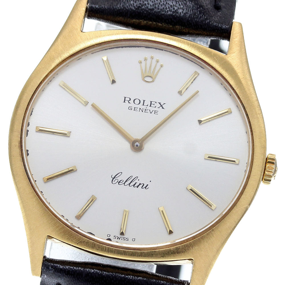 ROLEX Cellini 3806 K18YG Cal.1600 Silver Dial Hand Winding Men's Watch_825091
