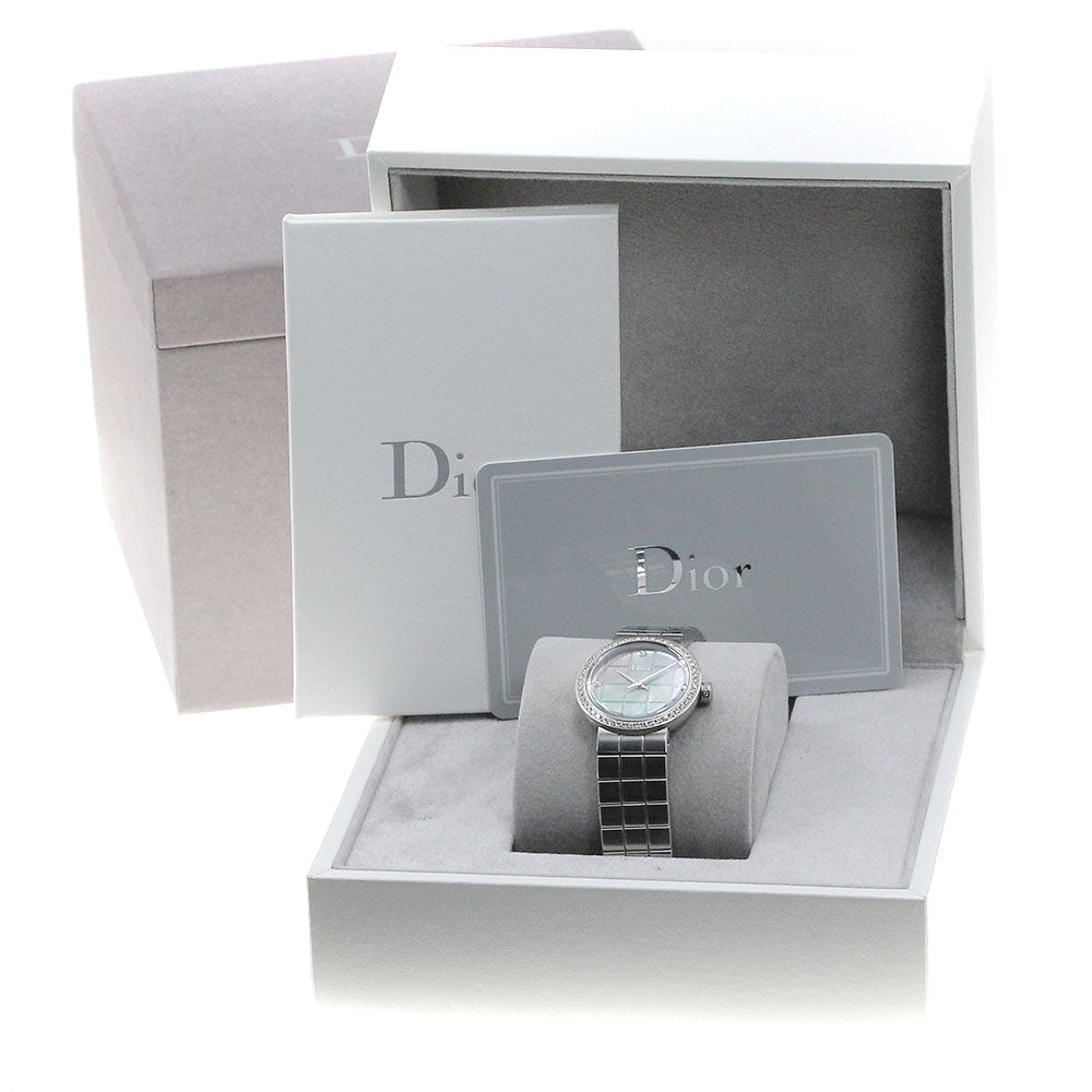 Dior la di de dior CD047110 4P diamond bezel Black shell Dial Quartz Ladies Watch_825119