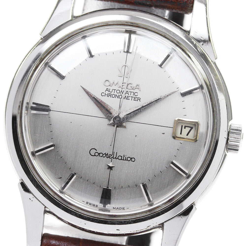 OMEGA 14393 61 SC 12-sided cal.561 red dial Silver Dial Automatic Men's Watch_825138