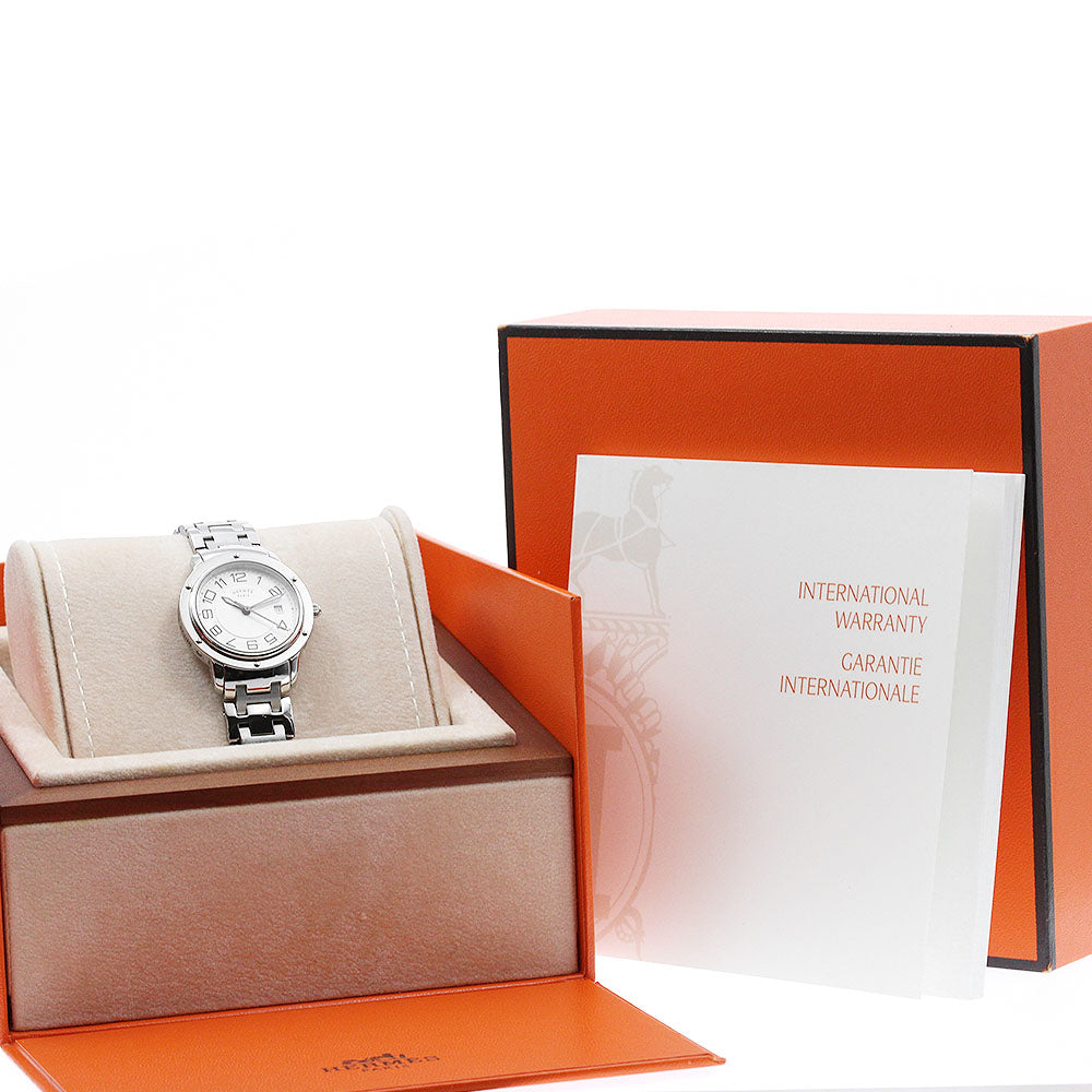 HERMES Clipper CP1.310 Date white Dial Quartz Men's Watch_825147