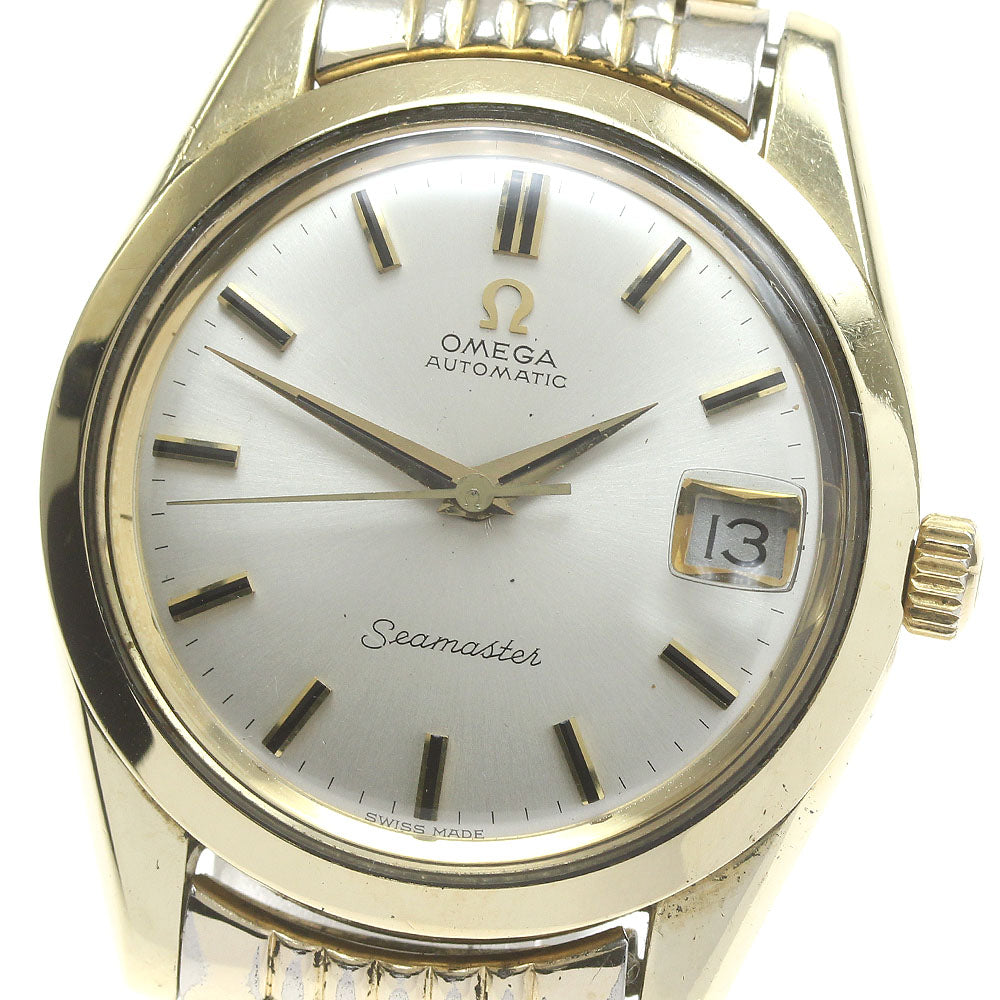 OMEGA Seamaster 166.010-67 Date cal.565 Rice Bracelet Silver Dial Automatic Men's Watch_825156