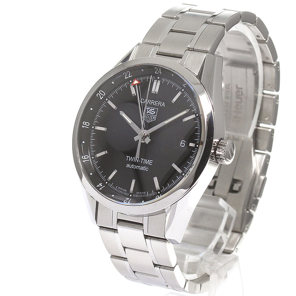 TAG HEUER Carrera Twin time WV2115 Black Dial Automatic Men's Watch_825175