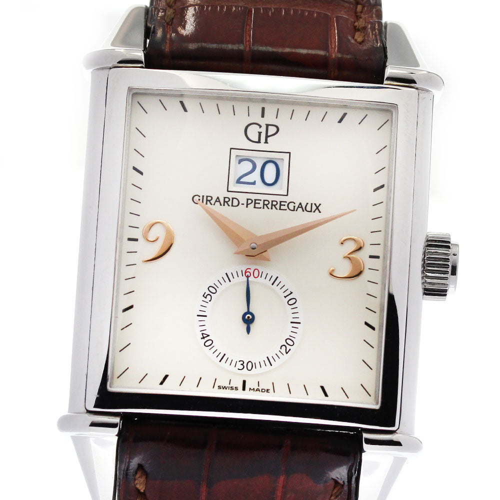GIRARD PERREGAUX Vintage 1945 25805 Date Small Second beige Dial Automatic Men's Watch_825202