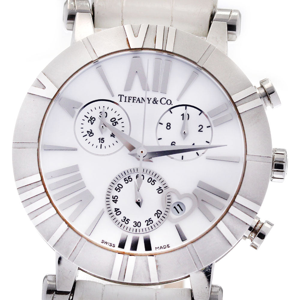 TIFFANY&Co. Atlas Z1301.32.11A20A71A Chronograph Date white Dial Quartz Ladies Watch_825391
