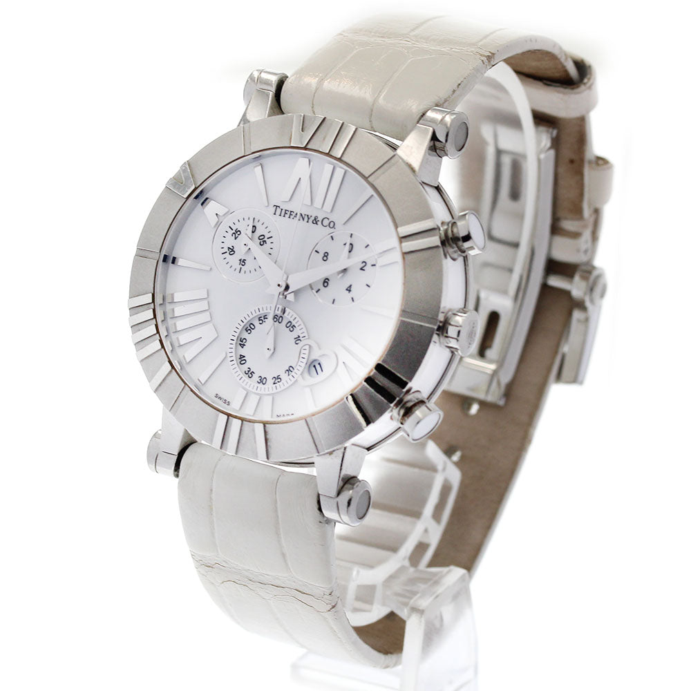 TIFFANY&Co. Atlas Z1301.32.11A20A71A Chronograph Date white Dial Quartz Ladies Watch_825391