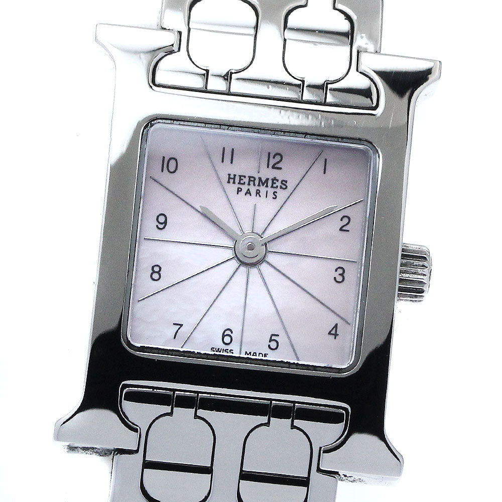 HERMES H watch mini HH1.110 Pink shell Dial Quartz Ladies Watch_825498