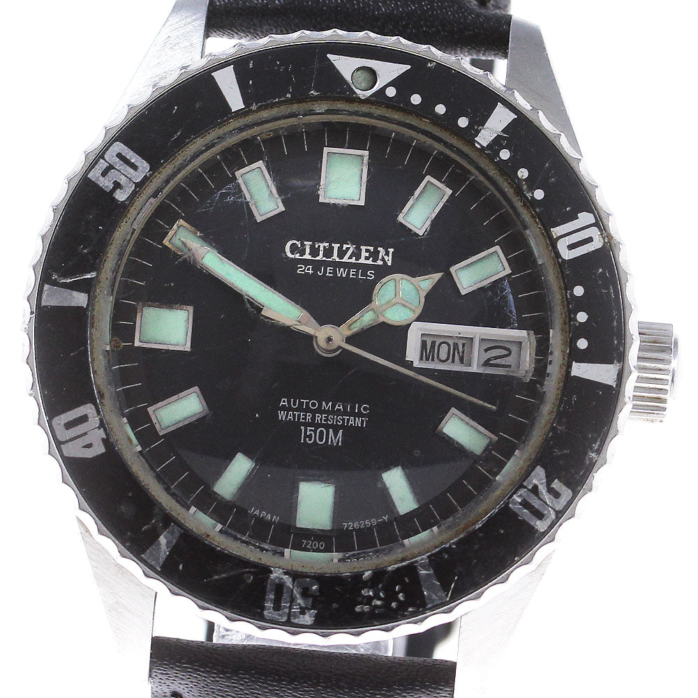 CITIZEN leopard diver 4-722710Y Day Date cal.7210 Automatic Men's_825542