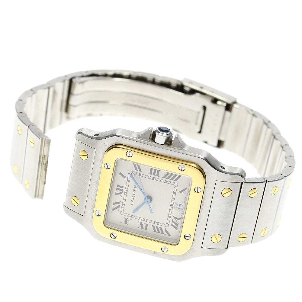 CARTIER Santos Galbee LM W20011C4 YG2 tone beige Dial Quartz Men's Watch_825560