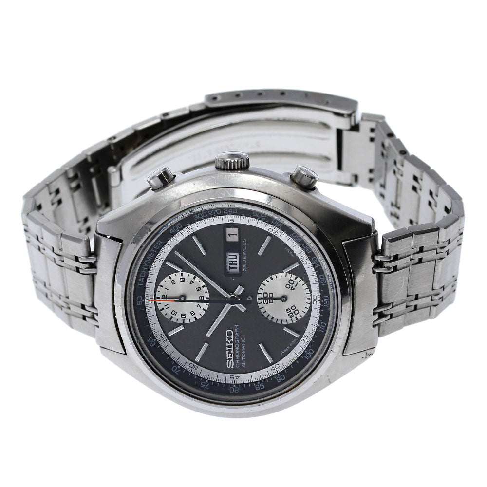 SEIKO Reverse panda 6138-8001 Chronograph gray Dial Automatic Men's Watch_825633
