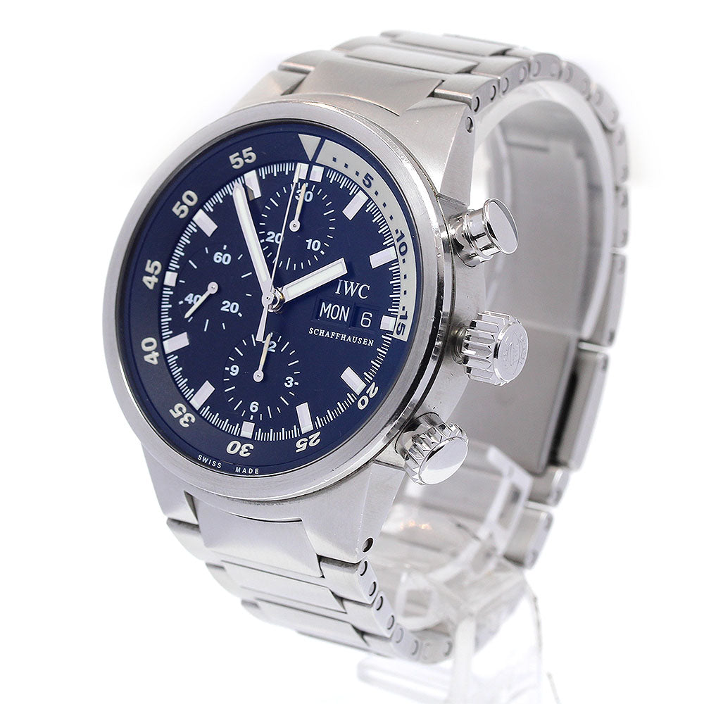 IWC SCHAFFHAUSEN Aqua timer IW371928 Chronograph day date black Dial Automatic Men's Watch_825721