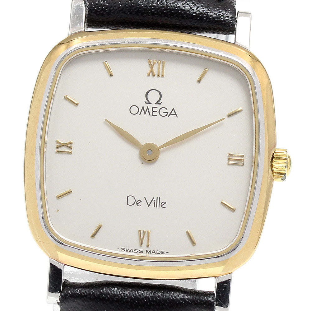 OMEGA De Ville Square Beige Dial Quartz Ladies Watch_825907