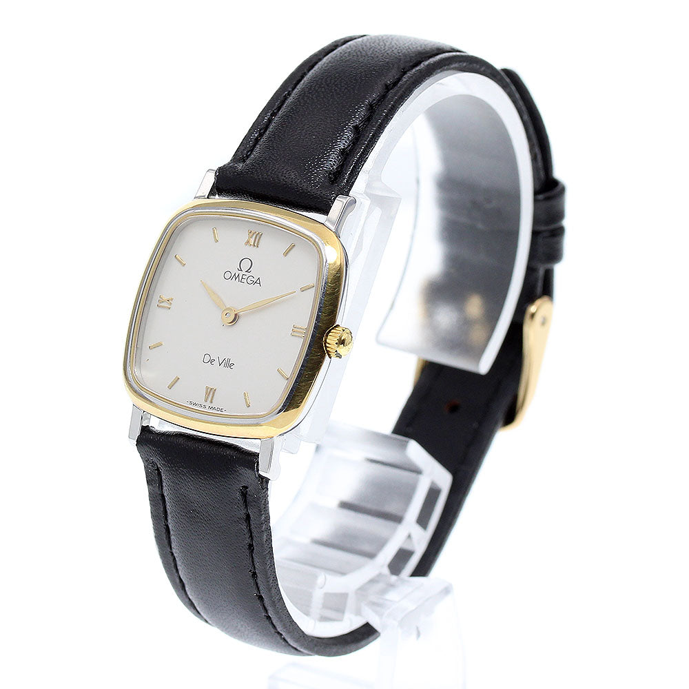 OMEGA De Ville Square Beige Dial Quartz Ladies Watch_825907