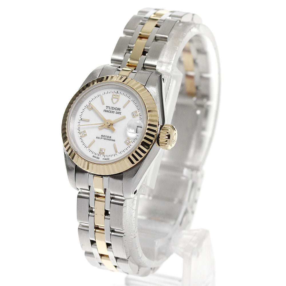 TUDOR Princess Date 92513 YG 2 tone 5P diamond Automatic Ladies Watch_825948