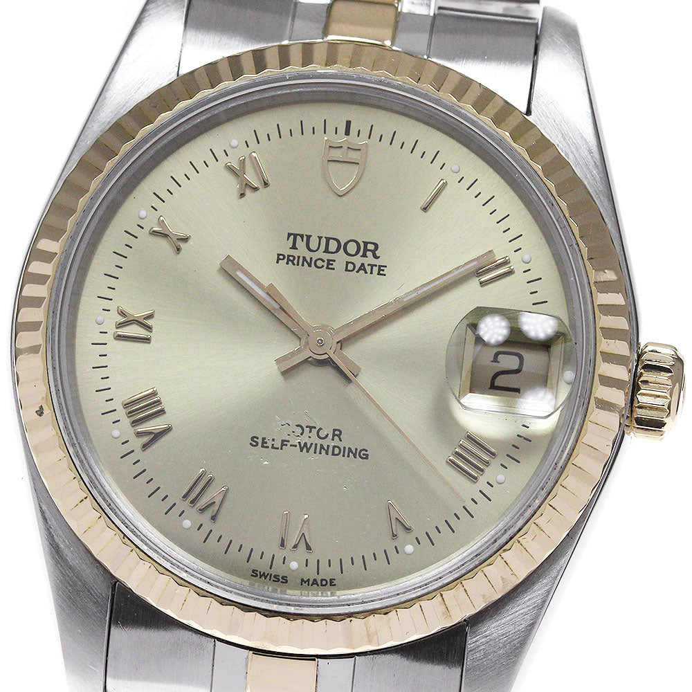 TUDOR Prince Oyster Date 74033 YG 2 tone cal.2824-2 Automatic Men's Watch_825954
