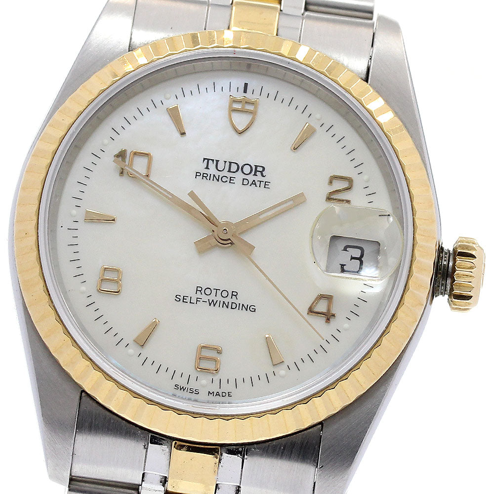 TUDOR Prince Date 74033 YG2 tone shell dial cal.2824-2 White shell Dial Automatic Men's Watch_825977
