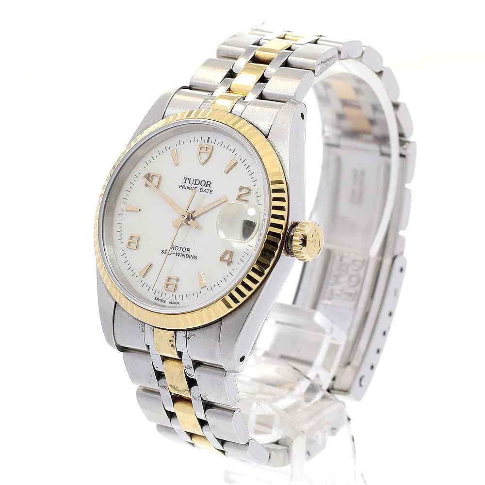 TUDOR Prince Date 74033 YG2 tone shell dial cal.2824-2 White shell Dial Automatic Men's Watch_825977