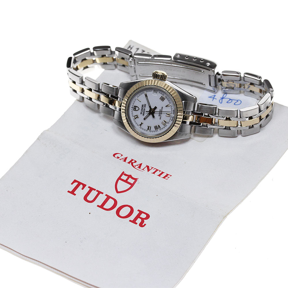 TUDOR Princess Date 92513 YG 2 tone white Dial Automatic Ladies Watch_825989