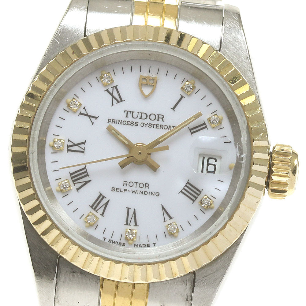 TUDOR Princess Oyster Date 92413N YG bezel 10P cal.2671 AT Ladies Watch_825998