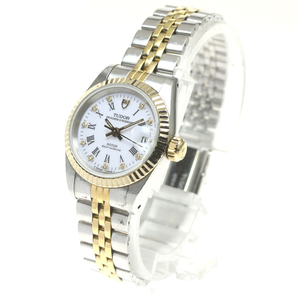 TUDOR Princess Oyster Date 92413N YG bezel 10P cal.2671 AT Ladies Watch_825998