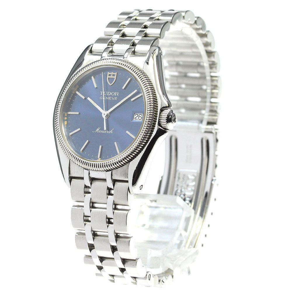 TUDOR Monarch 15730 Date Blue Dial Quartz Boy's Watch_826012