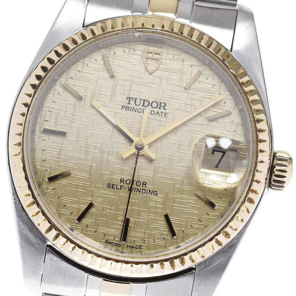 TUDOR Prince Oyster Date 74033 YG 2 tone cal.2824-2 Automatic Men's Watch_826035