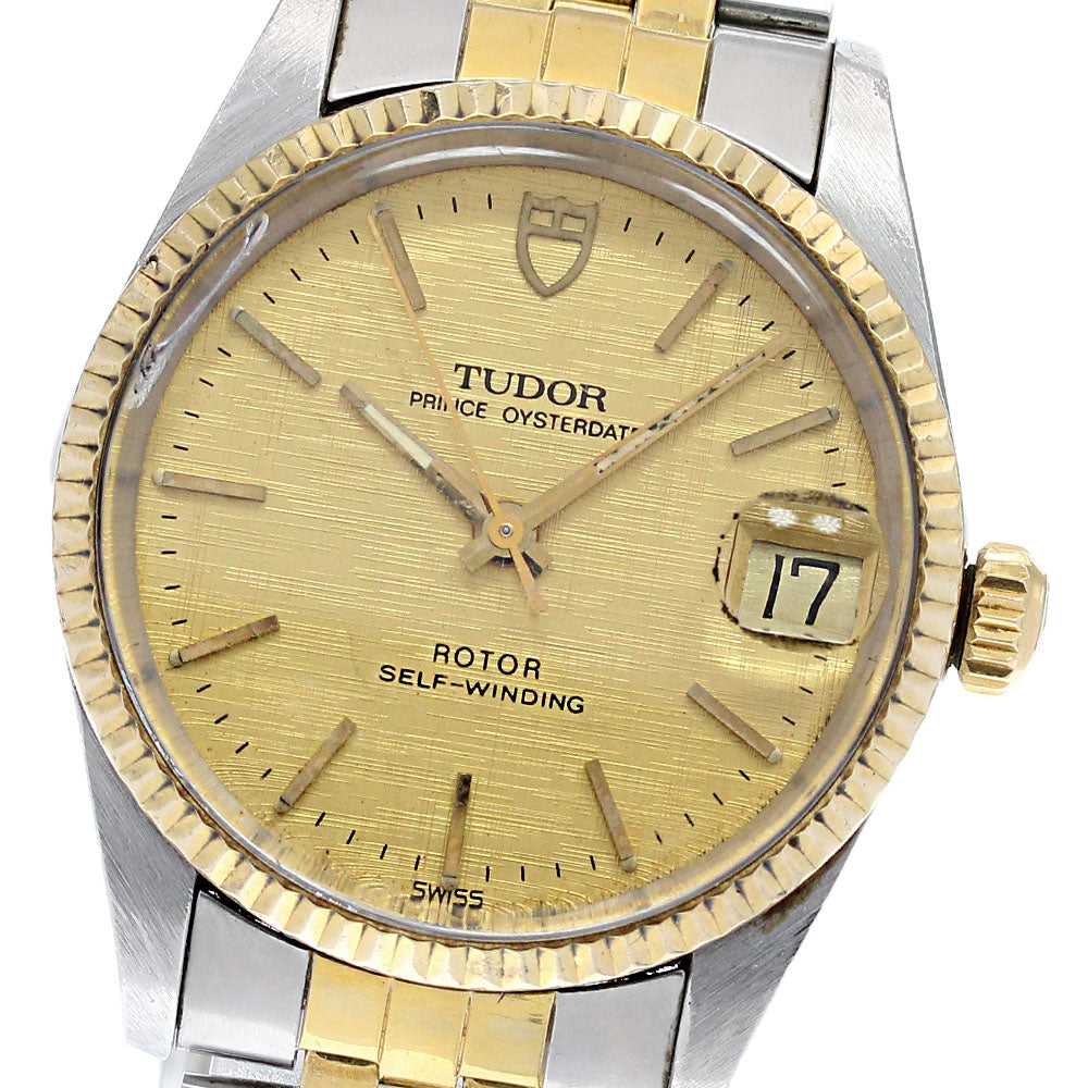 TUDOR Prince Oyster Date 75403N cal.2824-2 YG bezel Automatic Boy's Watch_826039