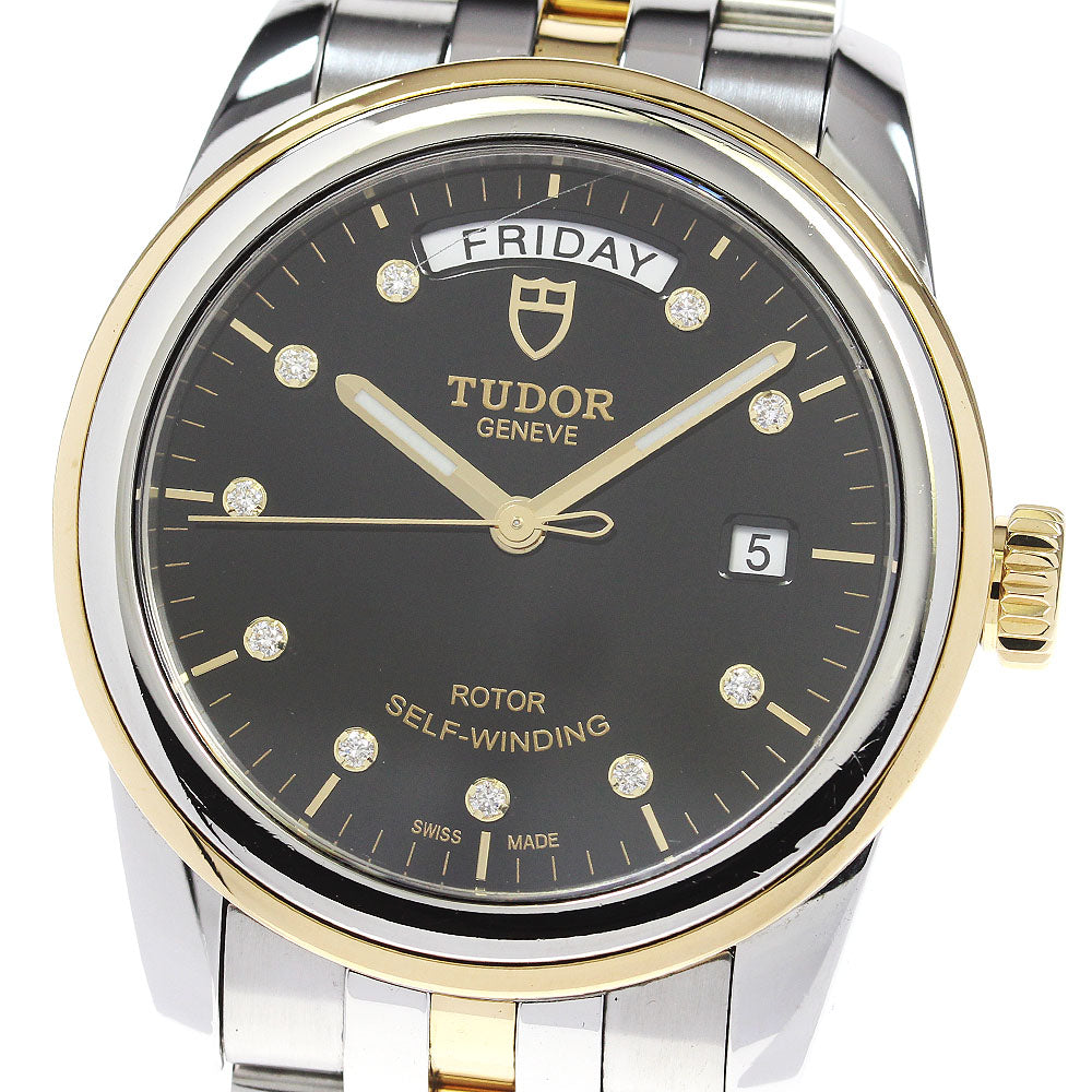 TUDOR Glamor Date Day 56003 black Dial Automatic Men's Watch_826056