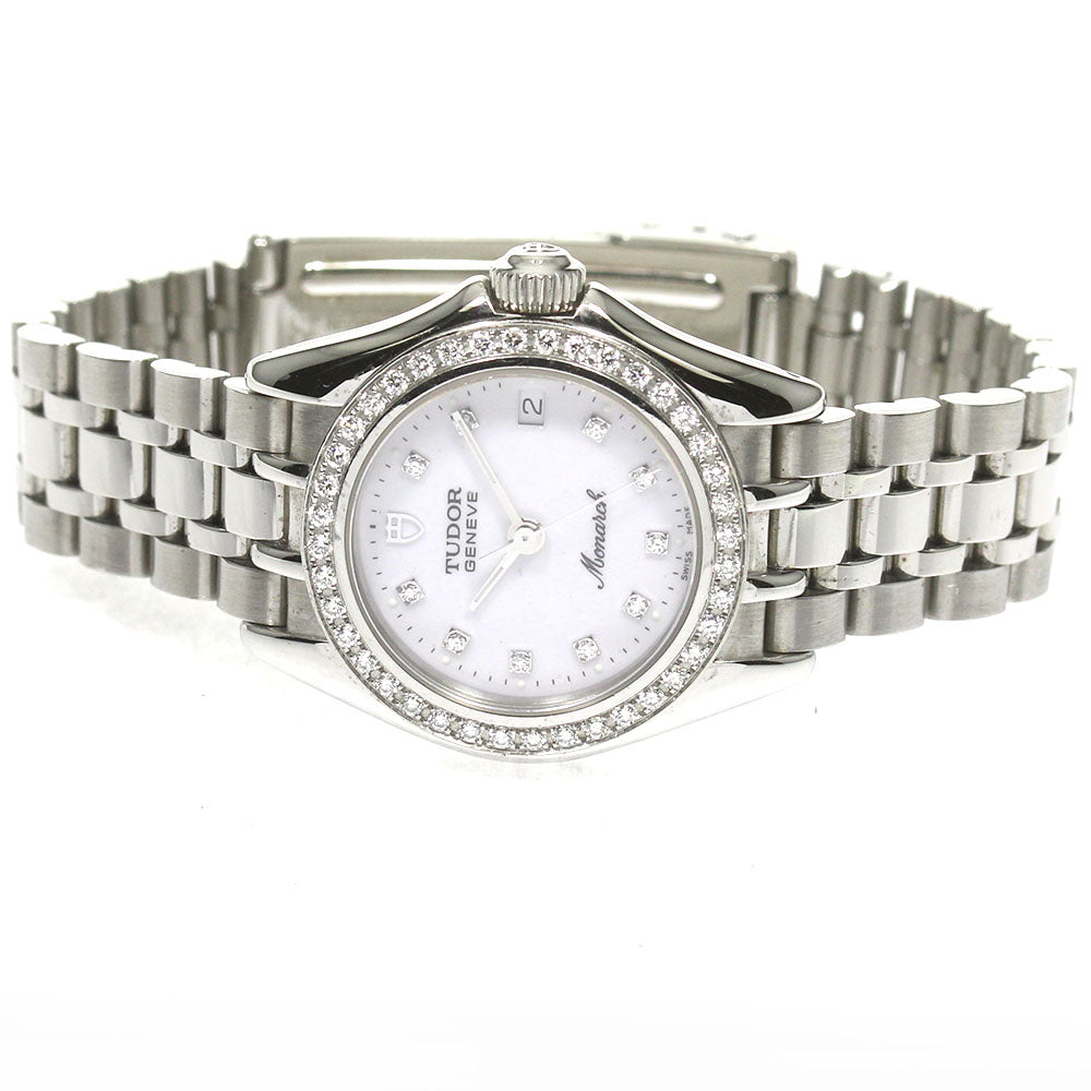 TUDOR Monarch 15810 Diamond bezel 10P White Dial Quartz Ladies Watch_826063
