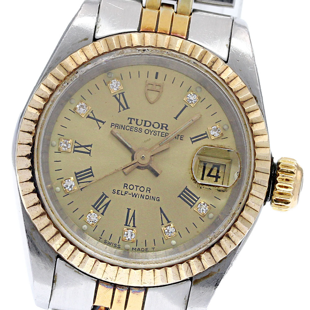 TUDOR Princess Oyster Date 92413 YG bezel 10P cal.2671 AT Ladies Watch_826064