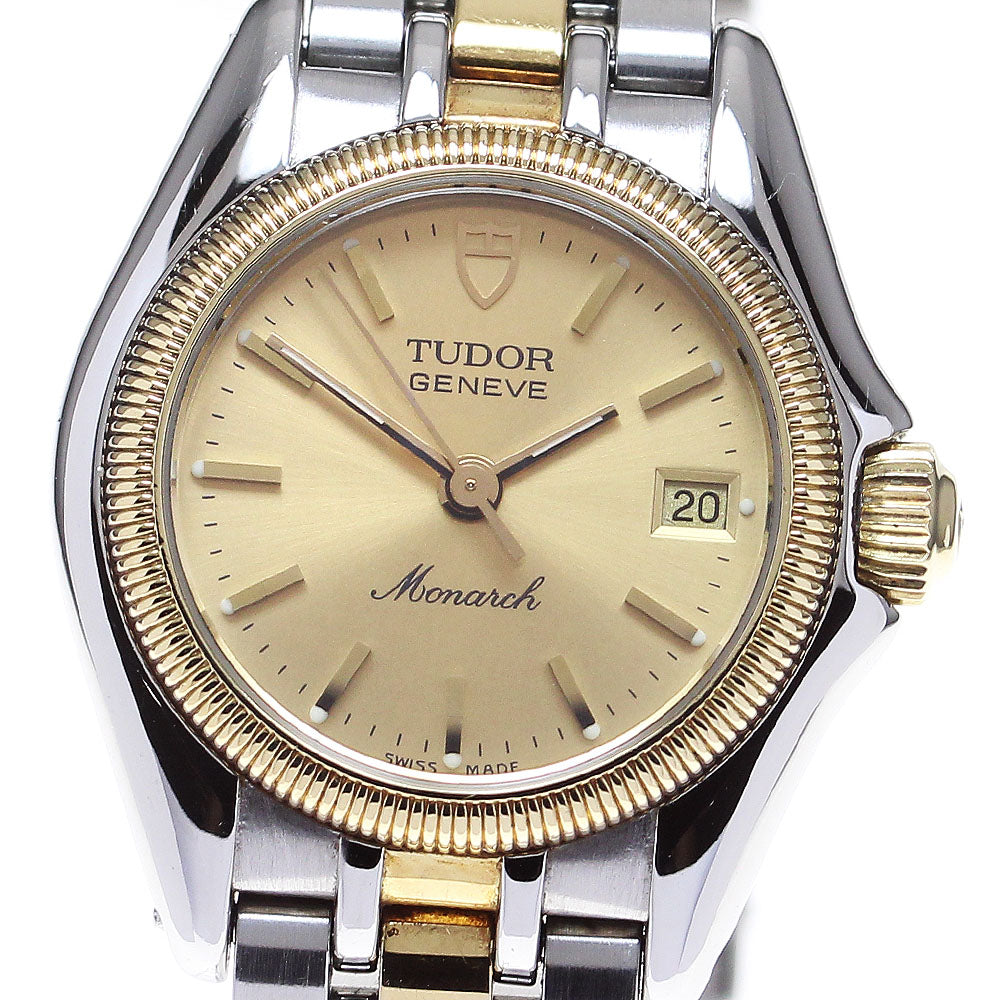 TUDOR Monarch 15833 Date gold Dial Quartz Ladies Watch_826071