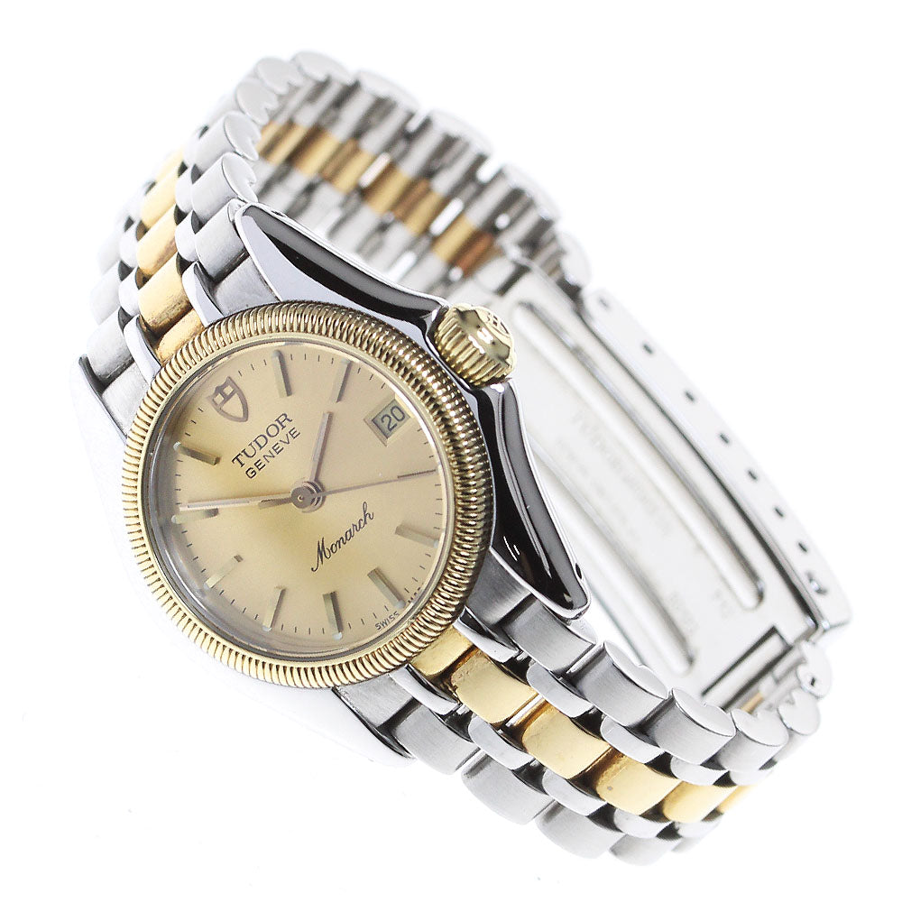 TUDOR Monarch 15833 Date gold Dial Quartz Ladies Watch_826071