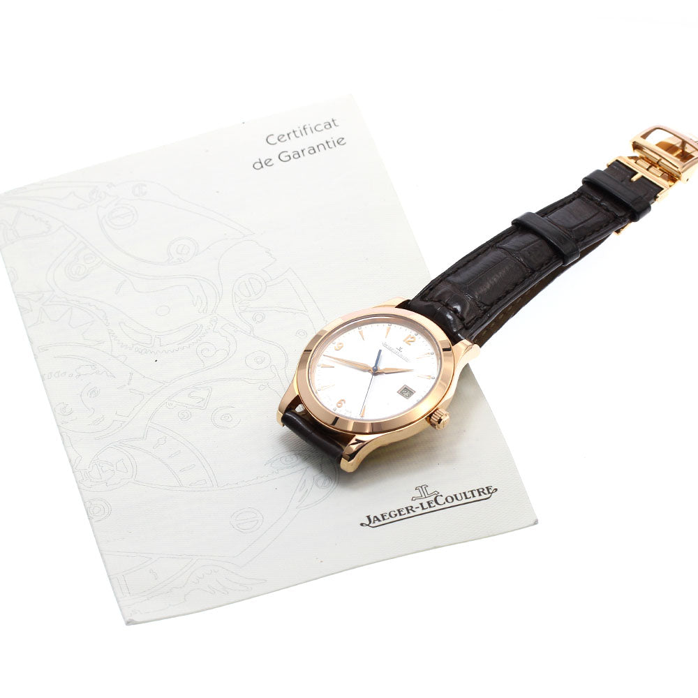 JAEGER-LECOULTRE Master control Q1392420 K18PG Date Silver Dial Automatic Men's Watch_826086