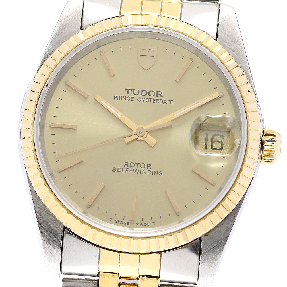 TUDOR Prince Oyster Date 74033 YG Bezel Cal.2824-2 Automatic Men's Watch_826105