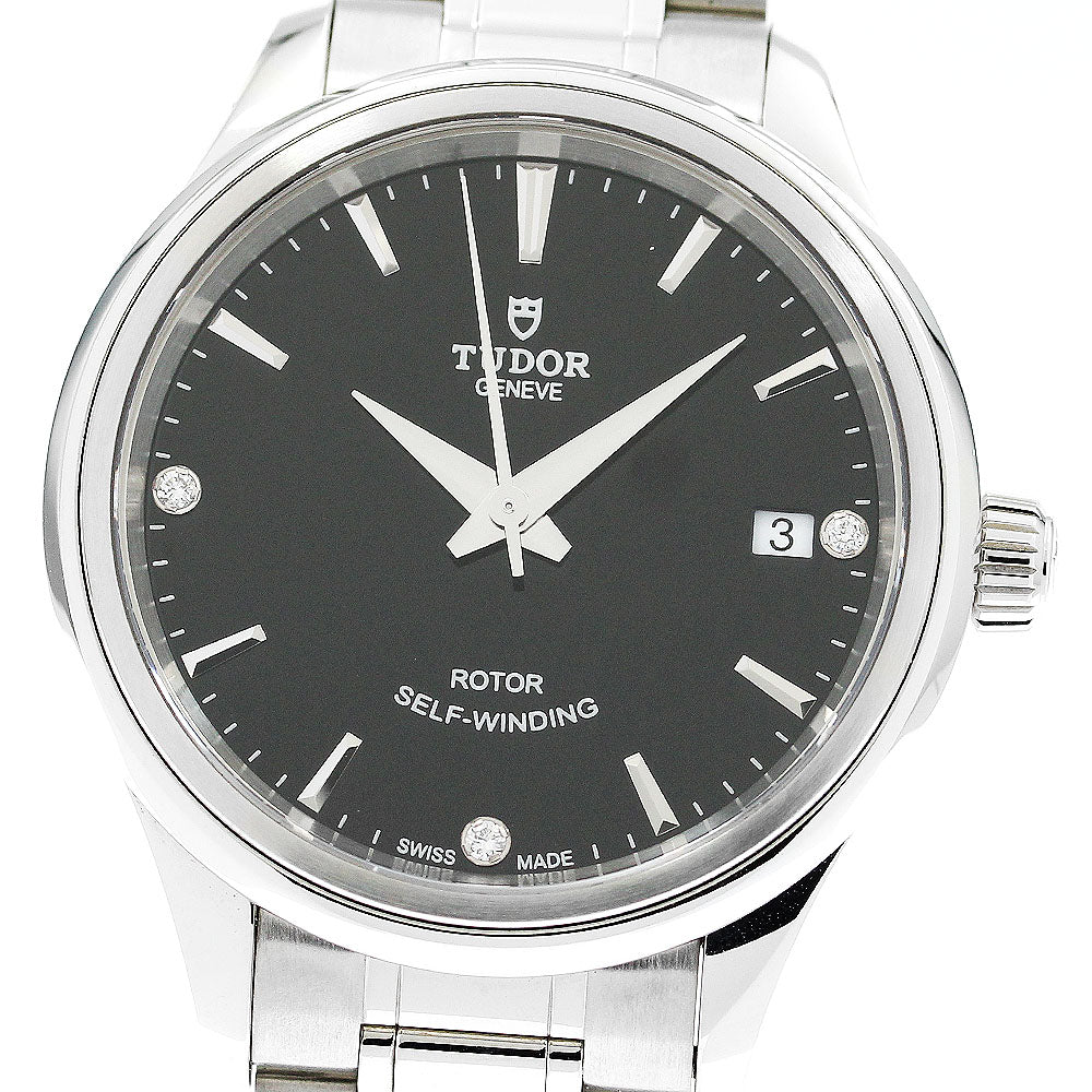 TUDOR style 12300 Date 3P Diamond black Dial Automatic Boy's Watch_826113