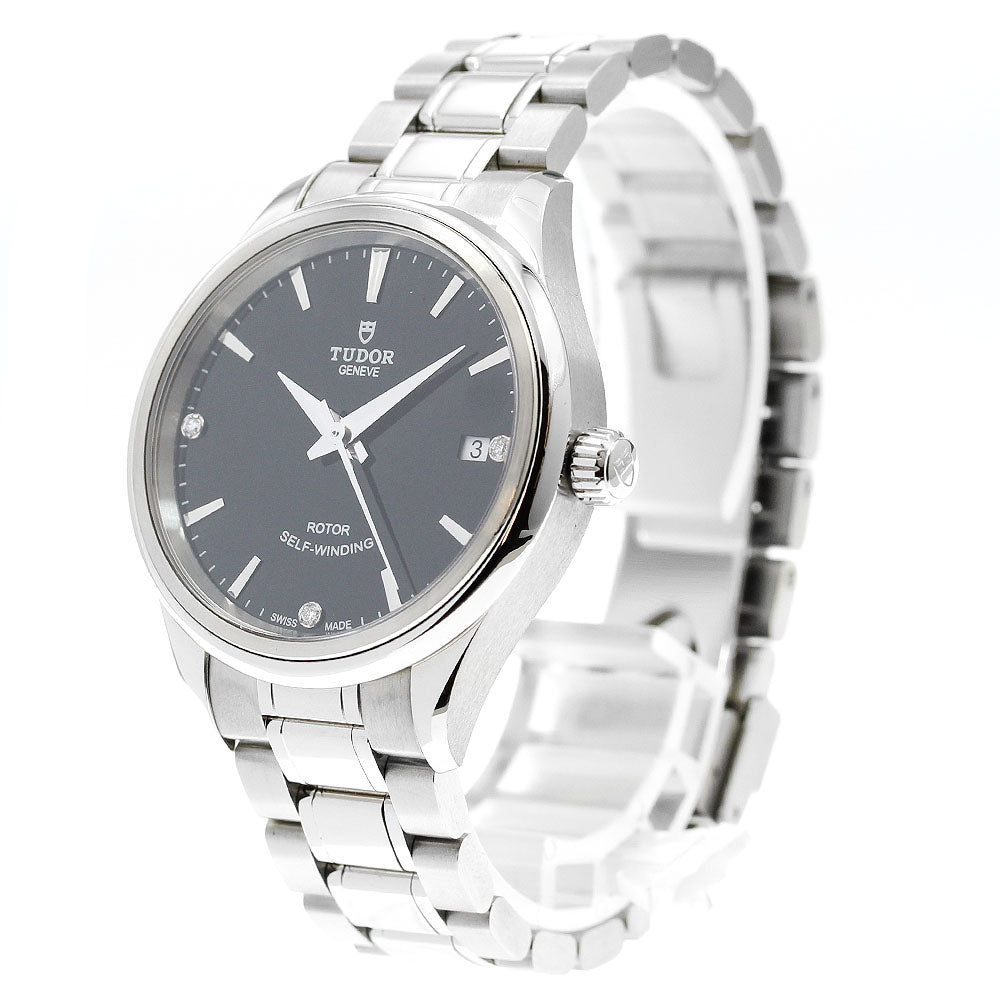 TUDOR style 12300 Date 3P Diamond black Dial Automatic Boy's Watch_826113