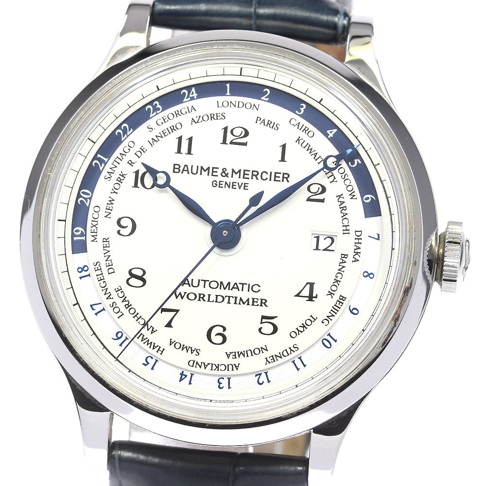 Baume & Mercier Cape Land World Timer 65733 Date white Dial Automatic Men's Watch_826125