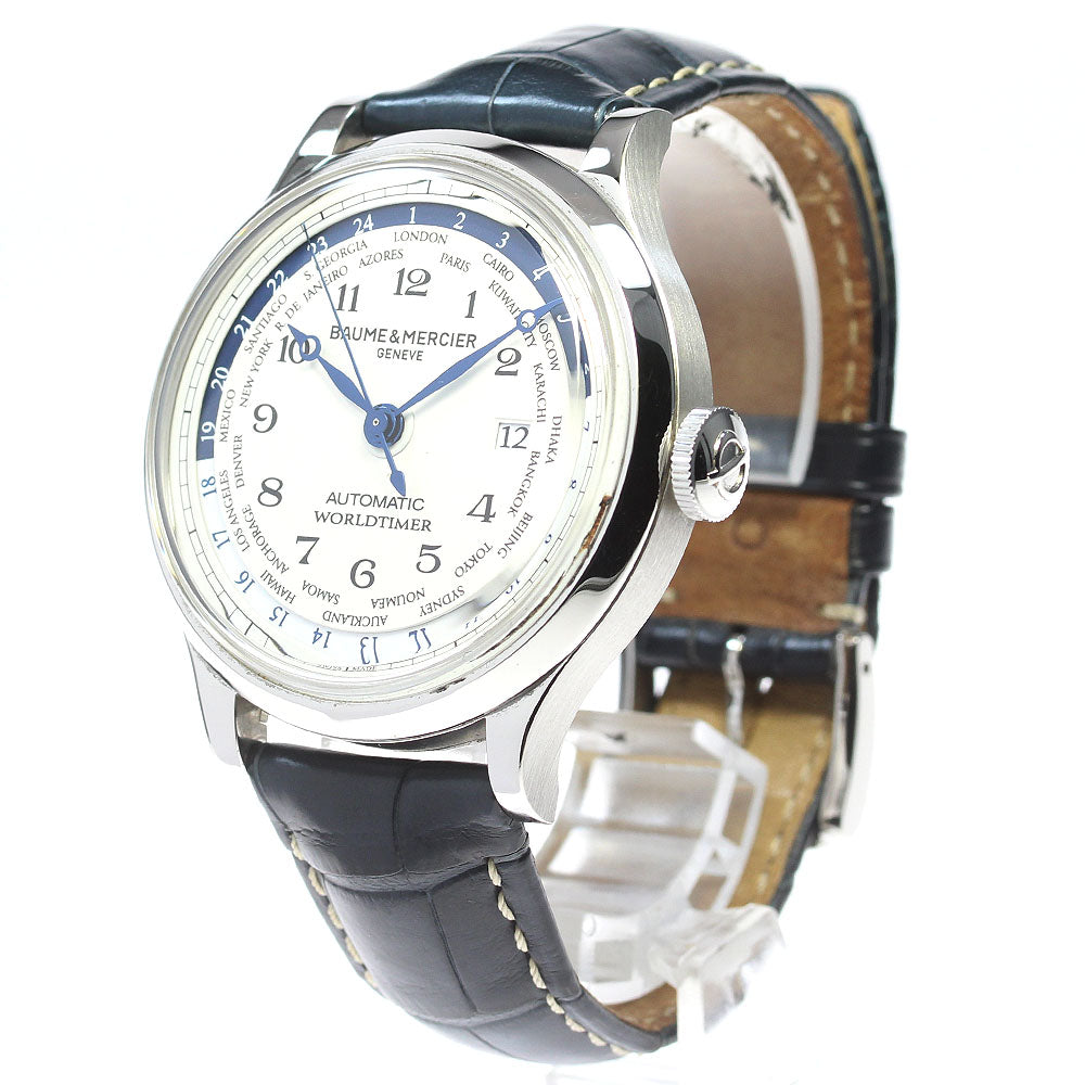 Baume & Mercier Cape Land World Timer 65733 Date white Dial Automatic Men's Watch_826125