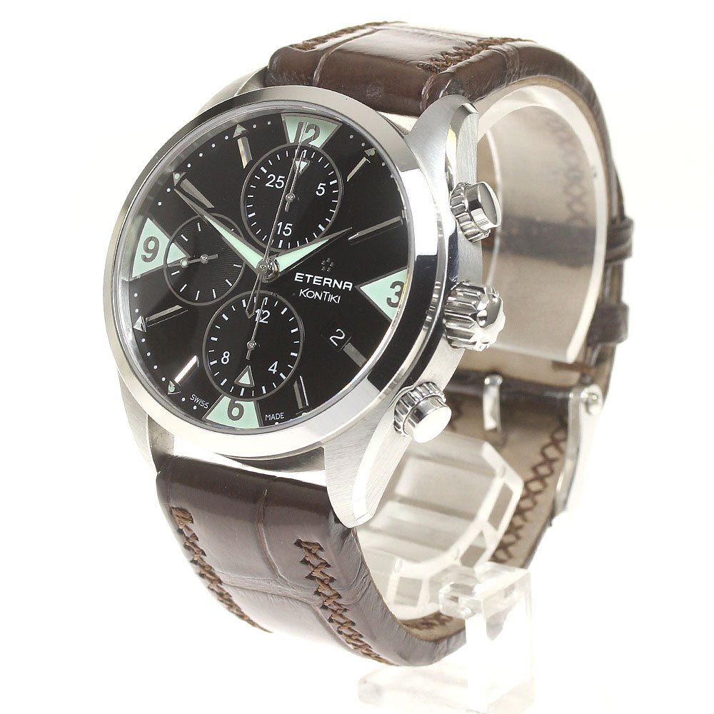 Eterna Kontiki 1240.41 Chronograph black Dial Automatic Men's Watch_826128
