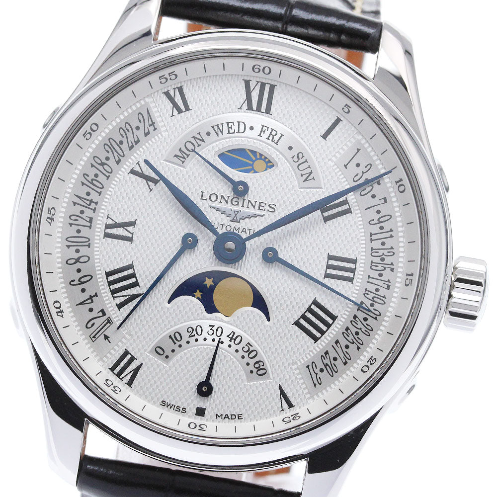 LONGINES Master collection L2.739.4 Retrograde moon phase Silver Dial Automatic Men's Watch_826133