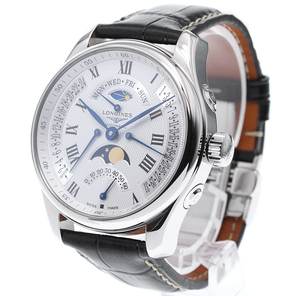 LONGINES Master collection L2.739.4 Retrograde moon phase Silver Dial Automatic Men's Watch_826133