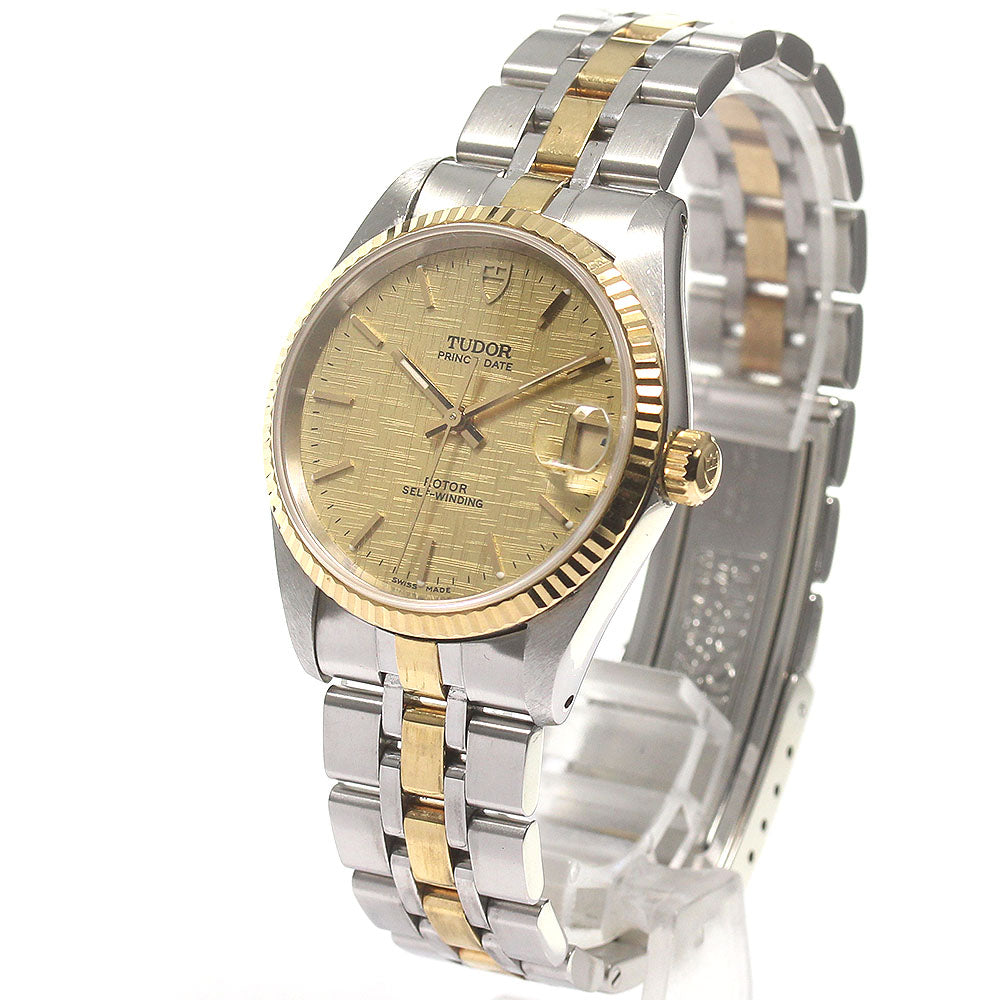 TUDOR Prince Date 72033 YG 2 tone cal.2824-2 gold Dial Automatic Boy's_826143