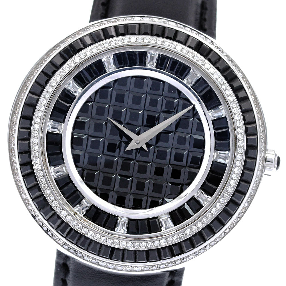 Diamond Bezel black Dial Quartz Men's Watch_826172
