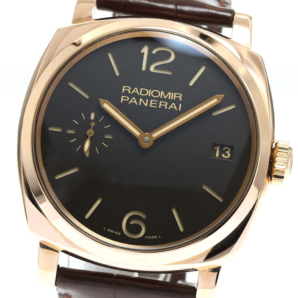 PANERAI Radiomir1940 3 Days PAM00515 18K Pink Gold Brown Dial Hand Winding Men's Watch_826176